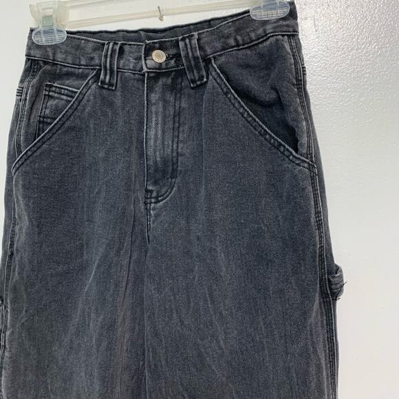 J. Galt Women's Gray Wide Leg High Waisted Cargo Denim Jeans Size Small - Picture 5 of 5